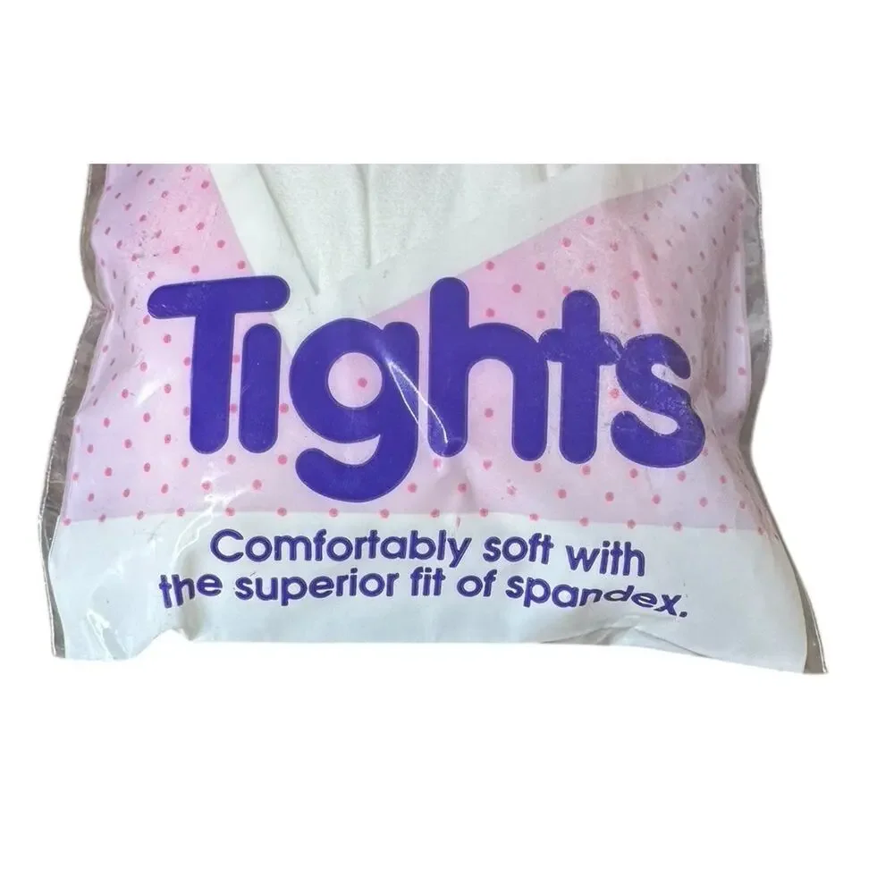 Vintage Little Leggs 2 Pr Tights White Pink Little Girls Nylons Tights Size 2-4